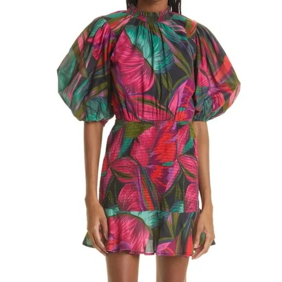 fall leaves smocked dress Mint Smocked Dress – Sweet Leaf Lane main image 0